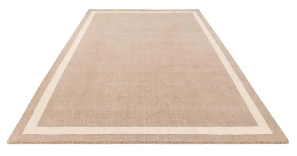 Asiatic albi sand Beige Living Room Wool Rug.