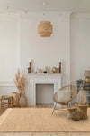 Asiatic vigo sand Beige Living Room Wool Rug.