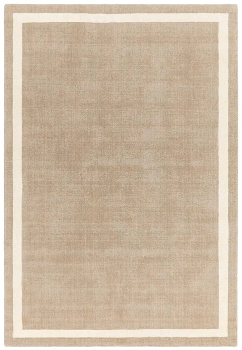 Asiatic albi sand Beige Living Room Wool Rug.
