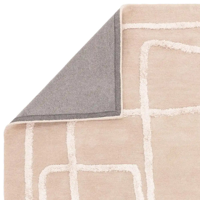 Asiatic infinity sand Beige Living Room Wool Rug.