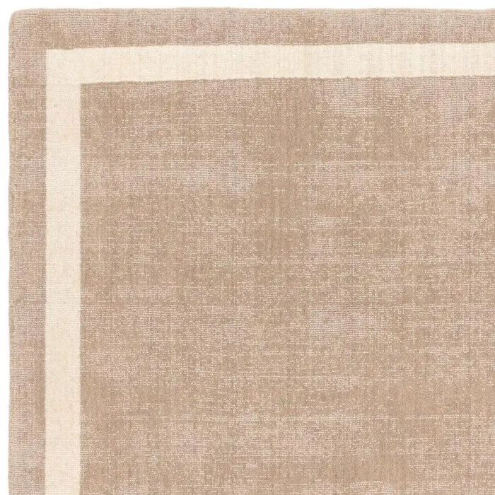 Asiatic albi sand Beige Living Room Wool Rug.