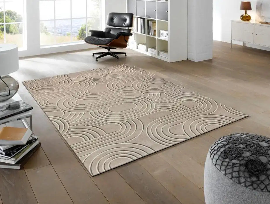 Wash + Dry decor sand twist Beige Living Room Washable Rug.
