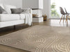 Wash + Dry decor sand twist Beige Living Room Washable Rug.