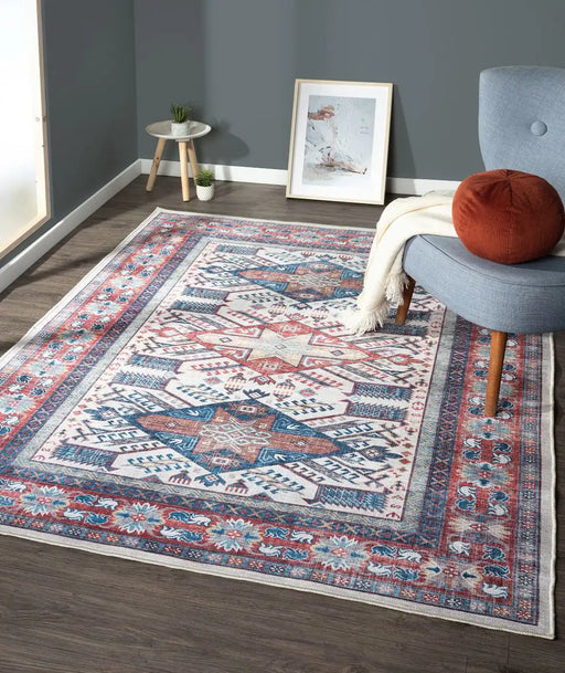 Likewise Matting persian classic sara Multicoloured, Red Living Room Moroccan Rug.
