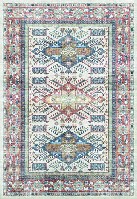 Likewise Matting persian classic sara Multicoloured, Red Living Room Moroccan Rug.