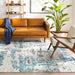 Surya sun sarah 2300 blue Blue Living Room  Rug.