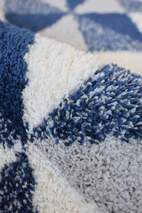 Homemaker snug melrose scandi navy Blue, Navy Living Room Geometric Rug.