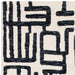 Asiatic mason script Blue, Ivory Living Room Geometric Rug.