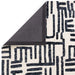 Asiatic mason script Blue, Ivory Living Room Geometric Rug.