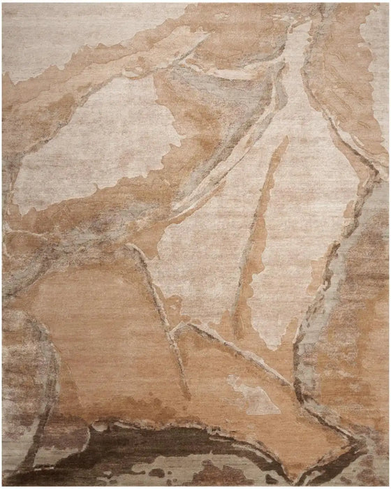 Nourison silk shadows sha24 beige silver Beige Living Room  Rug.