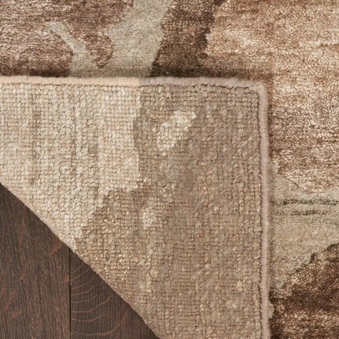 Nourison silk shadows sha24 beige silver Beige Living Room  Rug.