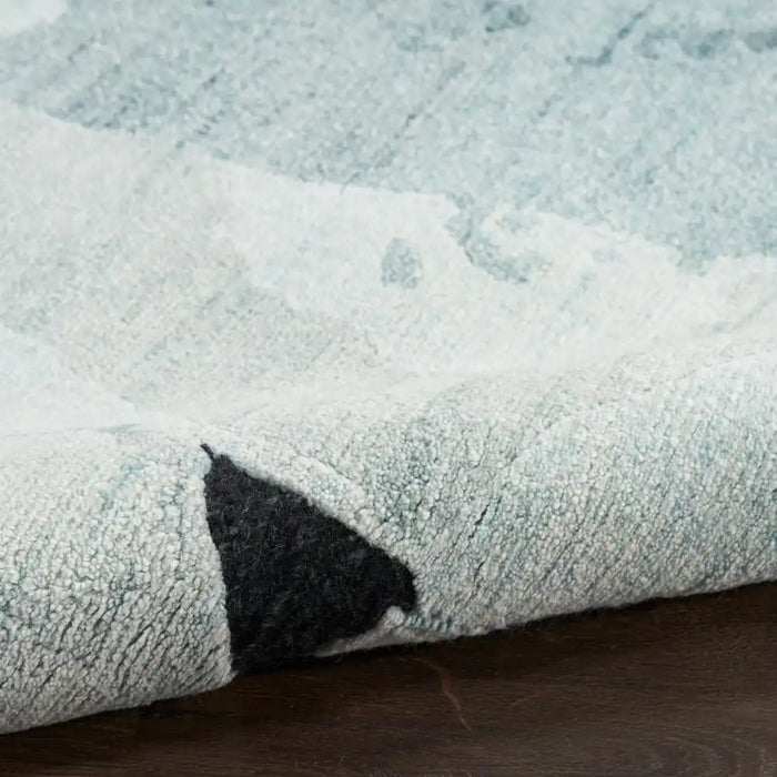 Nourison silk shadows sha25 blue pink Blue, Pink Living Room  Rug.