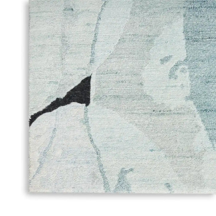 Nourison silk shadows sha25 blue pink Blue, Pink Living Room  Rug.