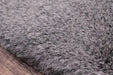 HMC tipped luxe fur shadow grey Grey Living Room Shaggy Rug.