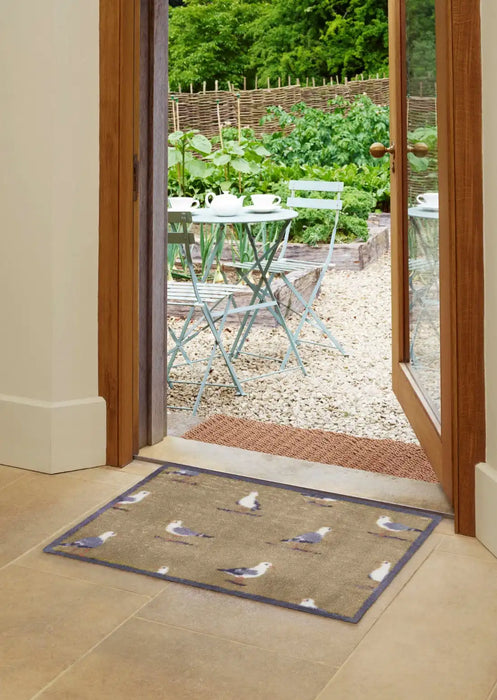 Turtle Mat sanderson home shore birds neutral Beige Outdoor  Washable Rug.