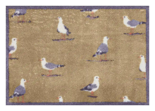 Turtle Mat sanderson home shore birds neutral Beige Outdoor  Washable Rug.