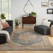 Nourison sahar shr06 ivory blue Blue, Ivory Living Room Moroccan Rug.