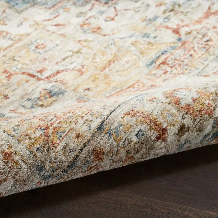 Nourison sahar shr06 ivory blue Blue, Ivory Living Room Moroccan Rug.