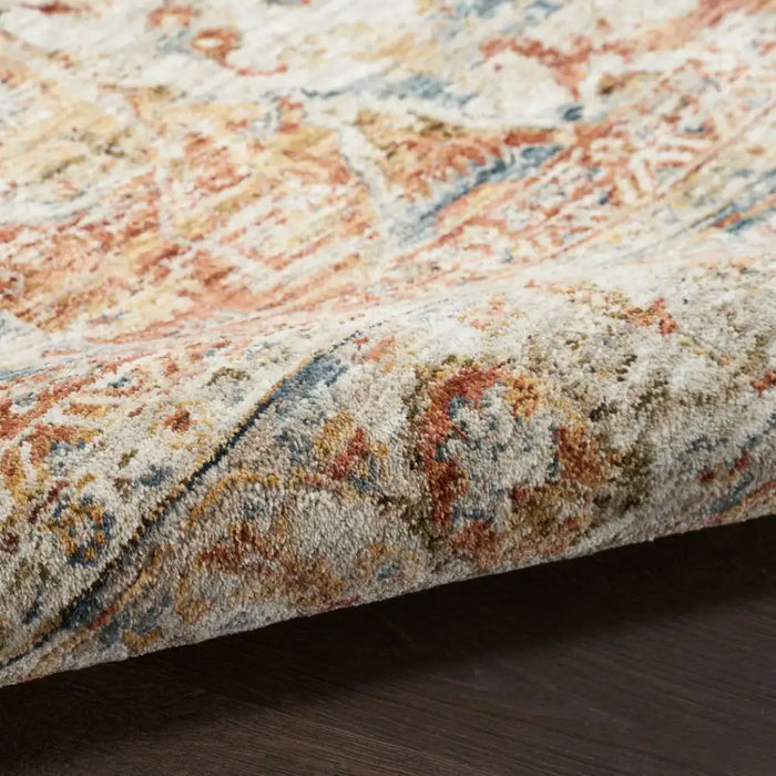 Nourison sahar shr06 ivory multi Ivory, Multicoloured Living Room Moroccan Rug.