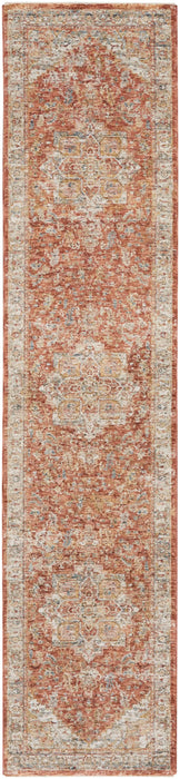Nourison sahar shr06 ivory multi Ivory, Multicoloured Living Room Moroccan Rug.