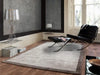 Asiatic blade border silver grey 08 Grey Living Room  Rug.