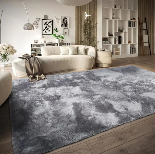 Elle Decoration elle cosy silver Grey Living Room Shaggy Rug.