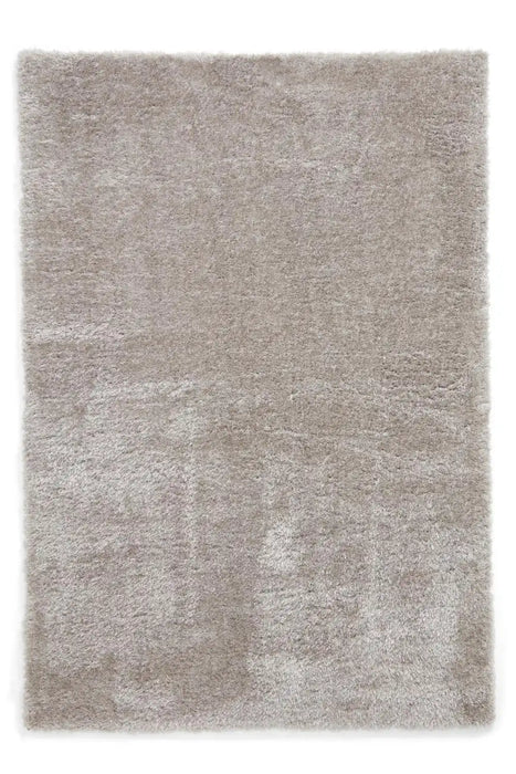 Think Rugs lux shaggy silver Grey Living Room Shaggy Rug.