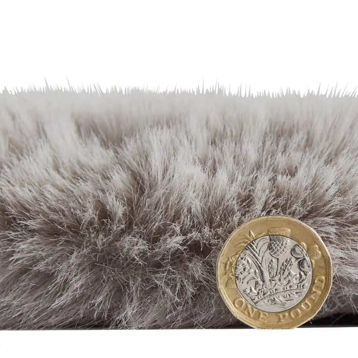 Think Rugs super teddy sheepskin silver Grey Living Room Shaggy Rug.