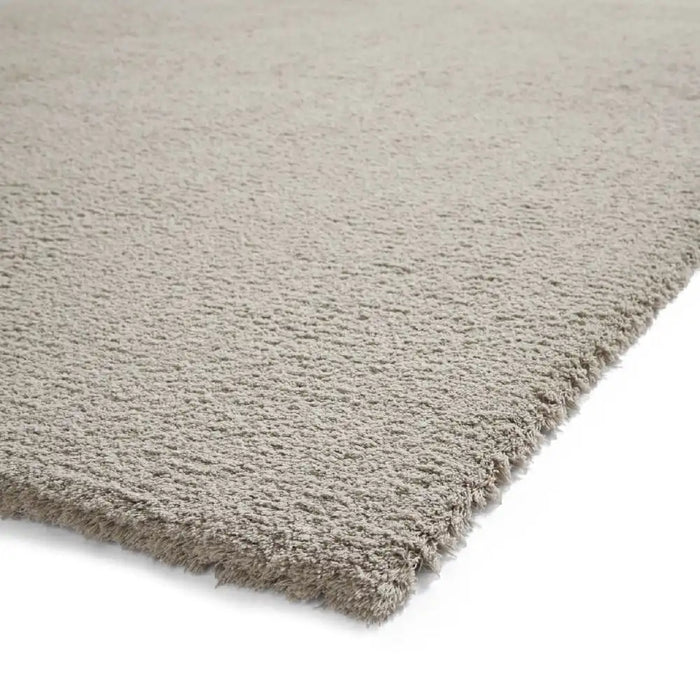 Think Rugs kara washable silver Grey Living Room Shaggy Rug.