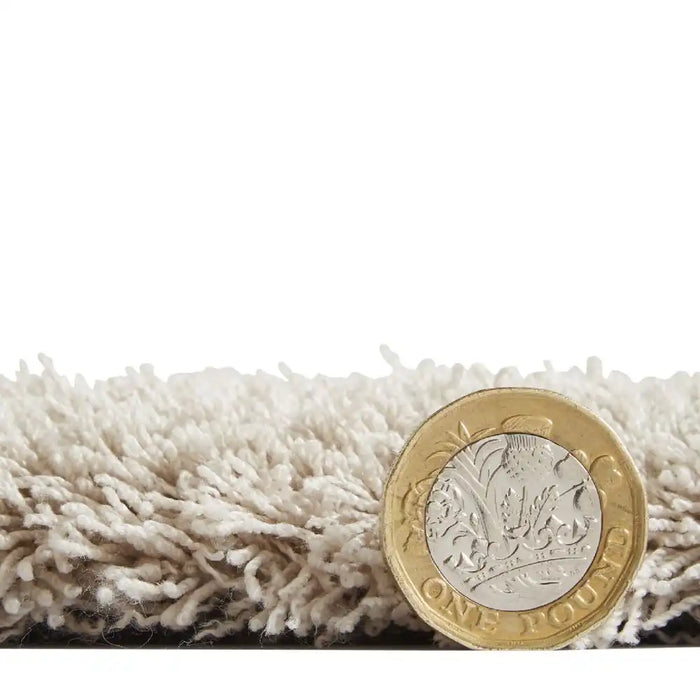 Think Rugs kara washable silver Grey Living Room Shaggy Rug.