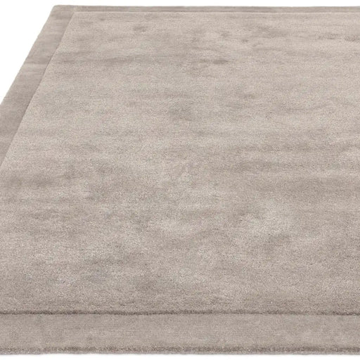 Asiatic rise silver Grey Living Room Wool Rug.