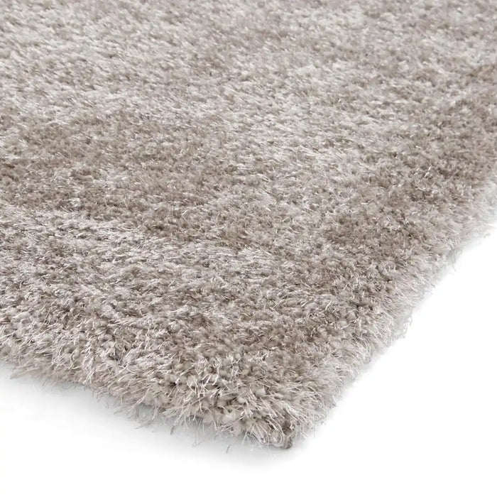 Think Rugs lux shaggy silver Grey Living Room Shaggy Rug.