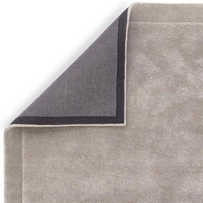 Asiatic rise silver Grey Living Room Wool Rug.