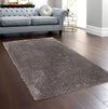 HMC whisper hmc silver Grey Living Room Shaggy Rug.