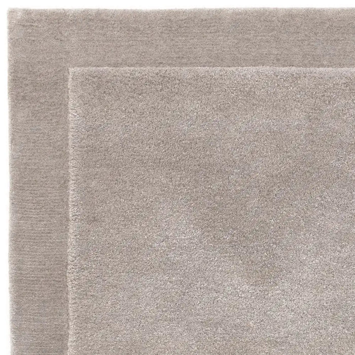 Asiatic rise silver Grey Living Room Wool Rug.