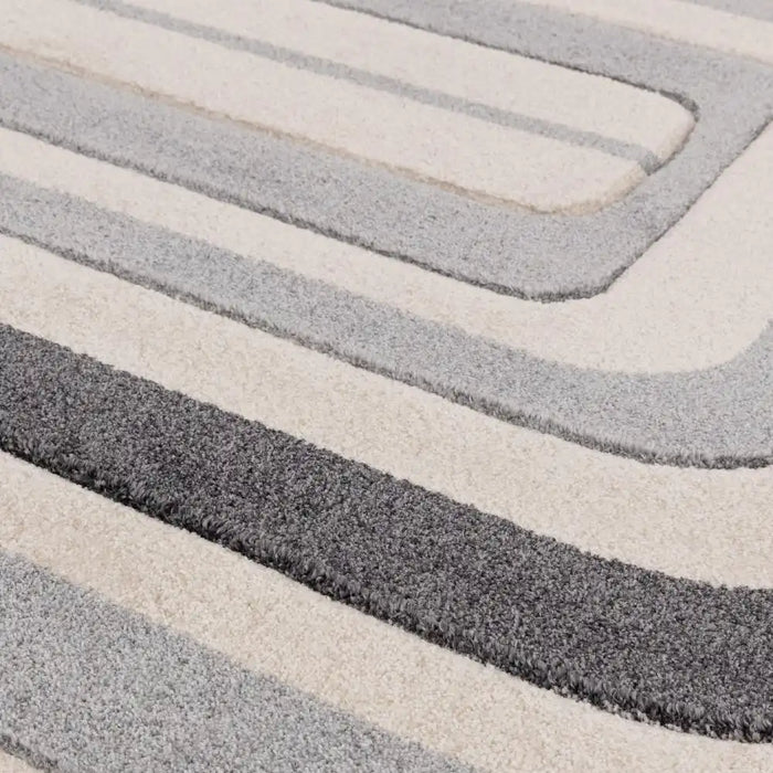 Asiatic sketch sk17 contour grey Grey Living Room  Rug.