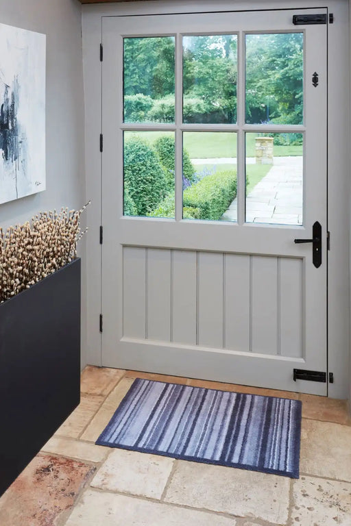 Turtle Mat turtle designs slate stripe Grey Kitchen  Washable Rug.