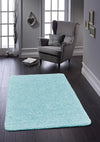 My Mats buddy soft blue Blue Living Room Shaggy Rug.