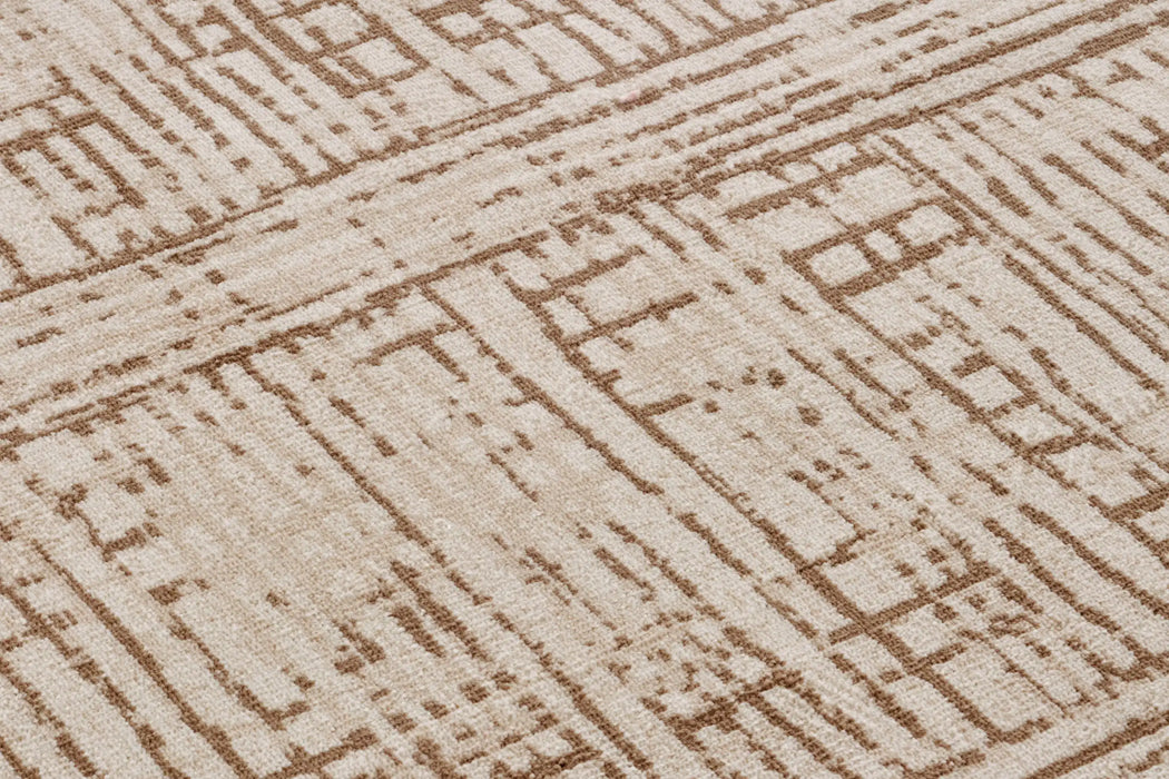 Hanse Home terrain sole cream brown Brown Living Room Moroccan Rug.