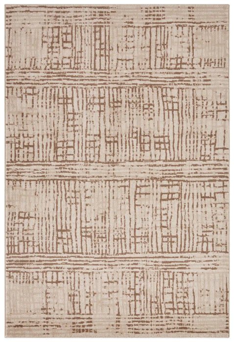 Hanse Home terrain sole cream brown Brown Living Room Moroccan Rug.