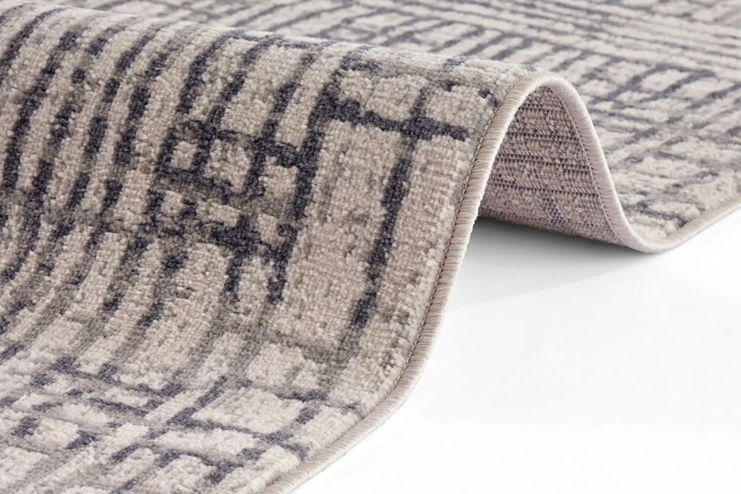 Hanse Home terrain sole cream grey Grey, Cream Living Room Moroccan Rug.