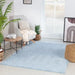Surya mog soso 2300 blue Blue Living Room Shaggy Rug.