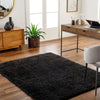 Surya mog soso 2301 black Black Living Room Shaggy Rug.