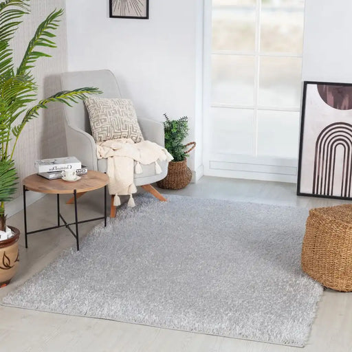 Surya mog soso 2309 grey Grey Living Room Shaggy Rug.