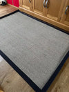 Sisal Rugs boucle sisal spice with charcoal border Grey, Multicoloured Kitchen  Natural Fibre Rug.