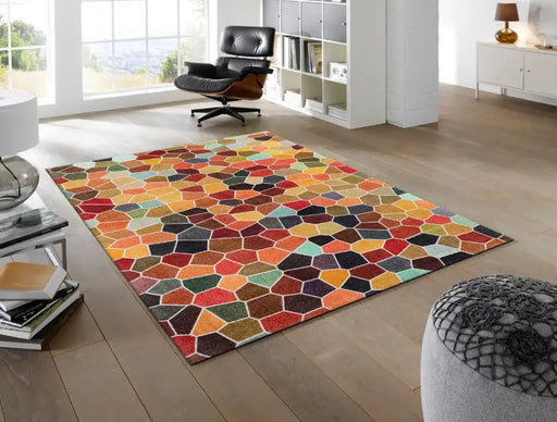 Wash + Dry decor splendour Multicoloured Living Room Washable Rug.