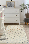 Homemaker snug melrose spot Ivory, Multicoloured Living Room Geometric Rug.