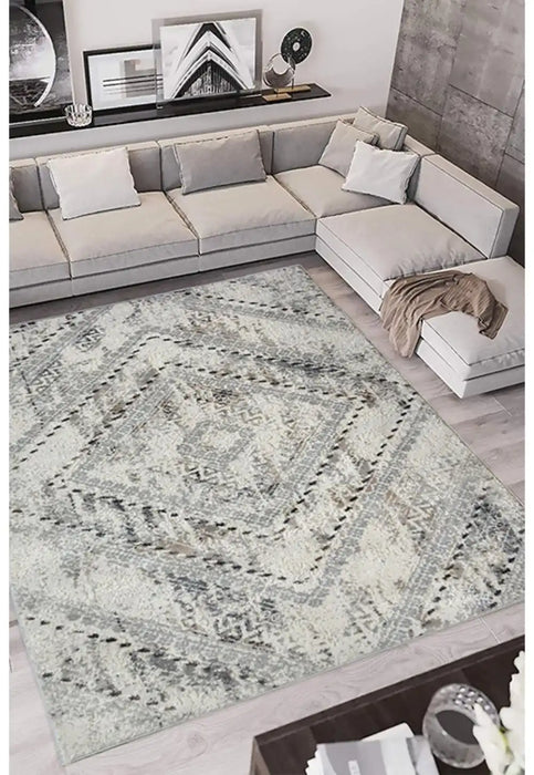 Homemaker abstract melrose square grey Grey Living Room Geometric Rug.