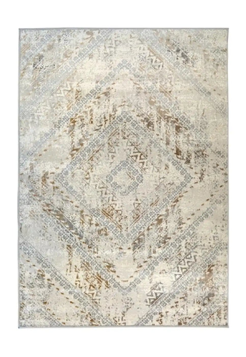 Homemaker abstract melrose square ochre Grey, Yellow Living Room Geometric Rug.