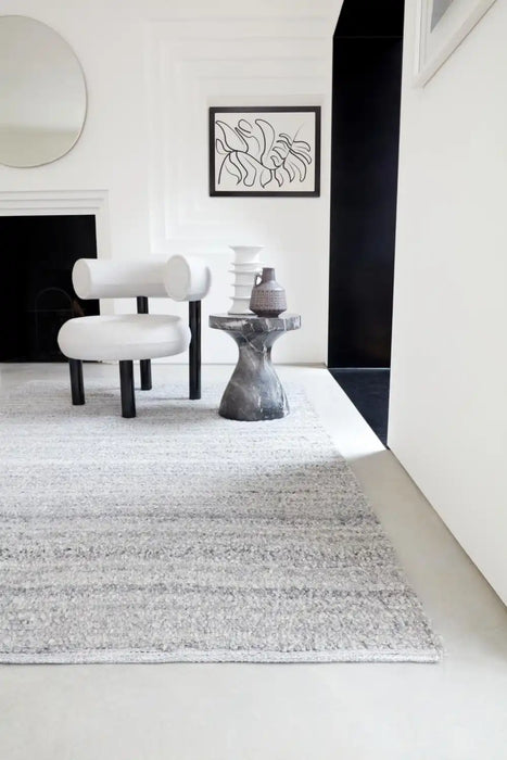 Asiatic abbus steel Grey Living Room Flat Weave Rug.